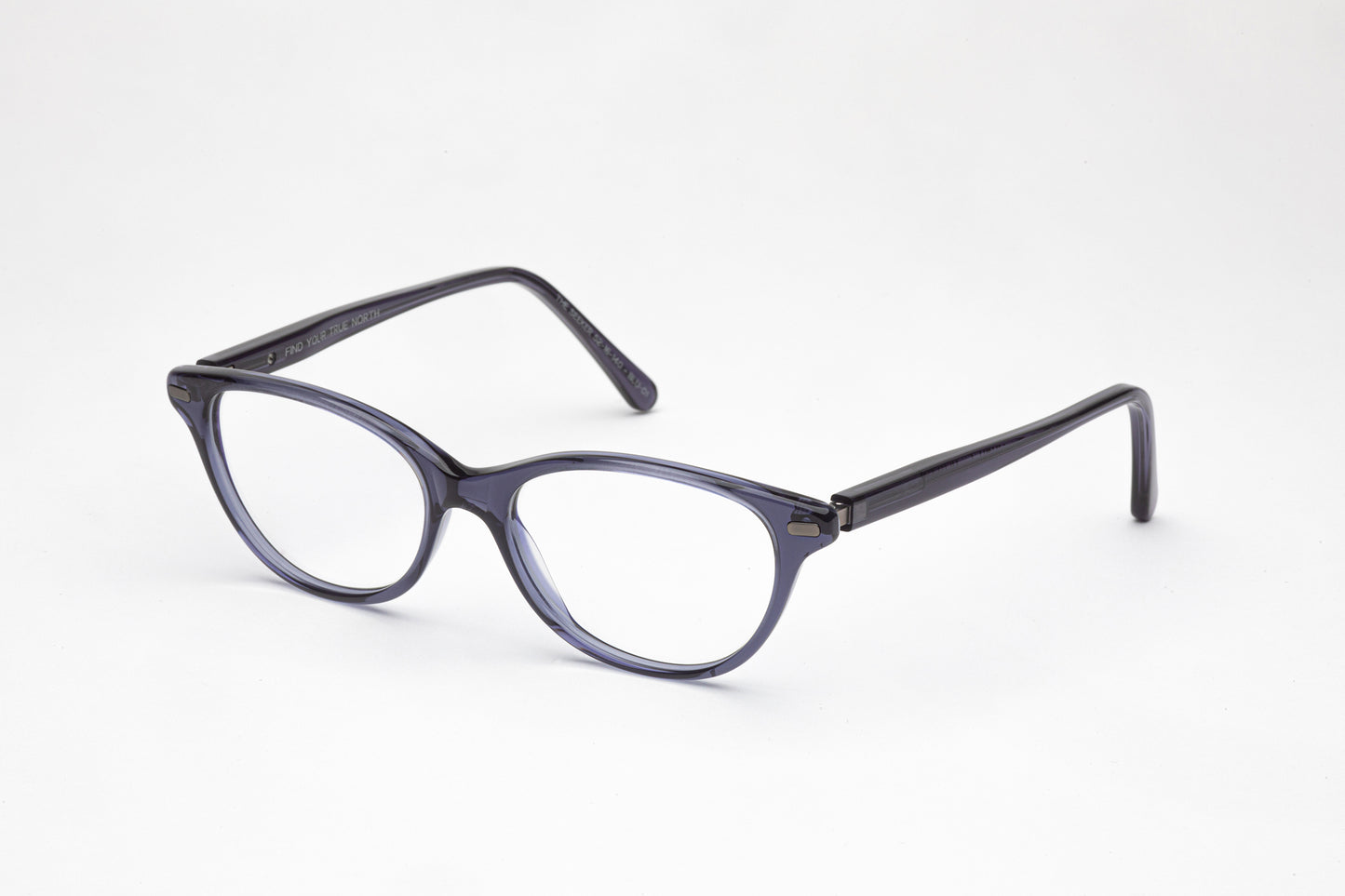 Side View - The Seeker | CatEye Acetate Blue Frames- Designer Prescription Glasses 